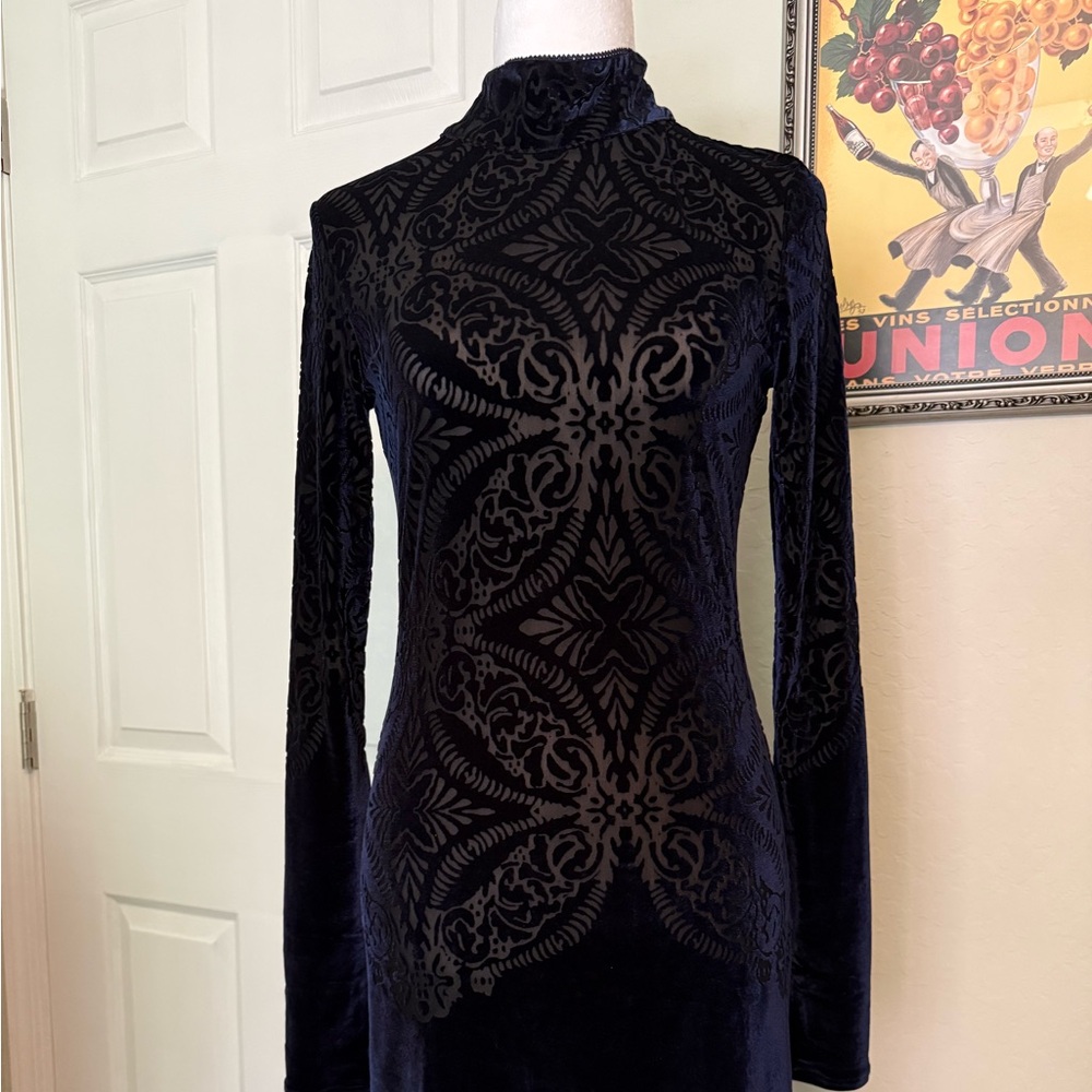 Free People Navy Velvet Dress